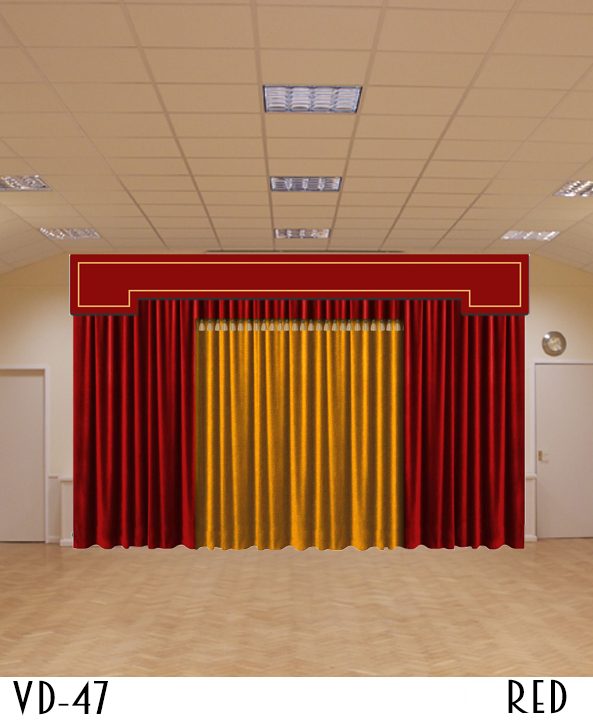 Double Color Decorative Stage Curtain Decor